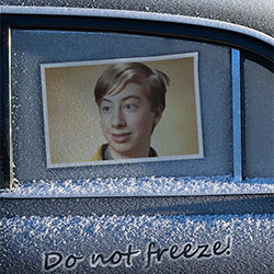 Frozen car window Photo effect - Frozen car window